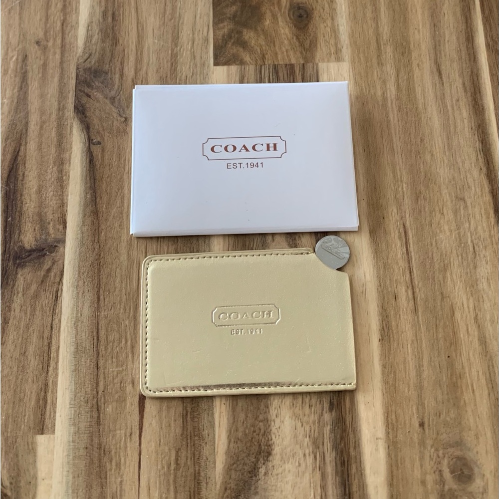 Coach stainless steel mirror limited edition golden case NWOT